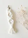 Llavero Macramé Blanco