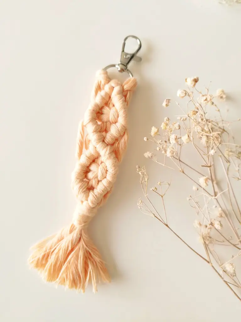 Llavero Macramé Mandarina