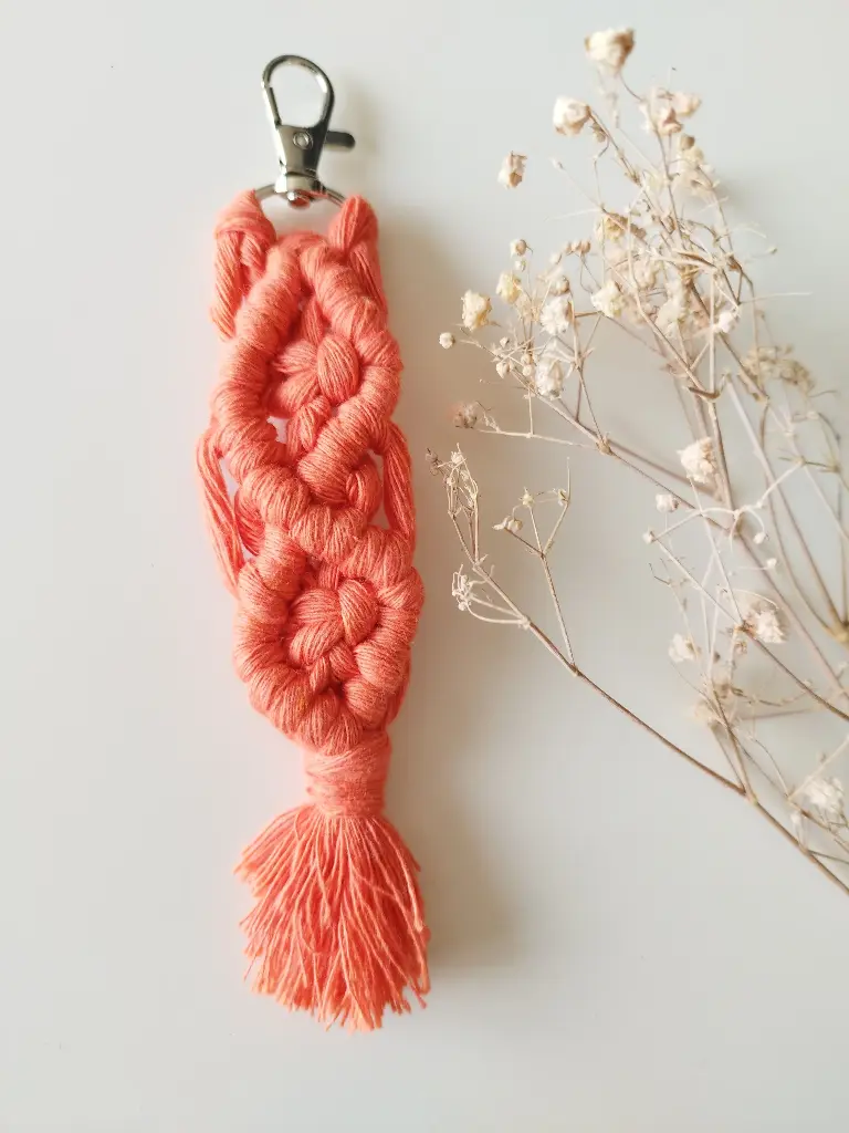 Llavero Macramé Naranja