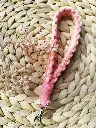 Llavero de Pulsera Fucsia/Mandarina