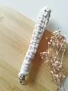 Llavero Pulsera Hilo Dorado