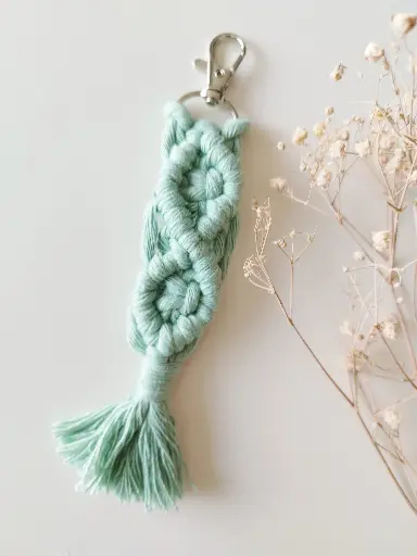 Llavero Macramé Matcha