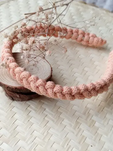 Diadema Macramé Mandarina