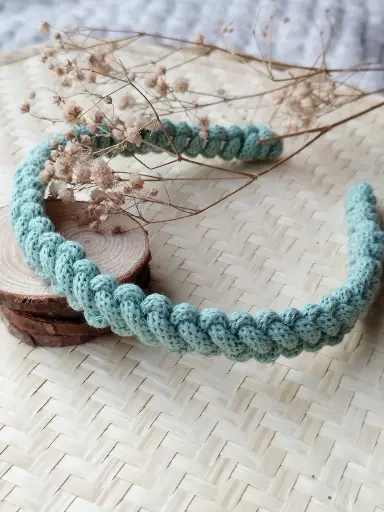 Diadema Macramé Matcha