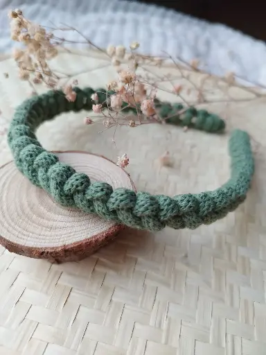 Diadema Macramé Eucalipto